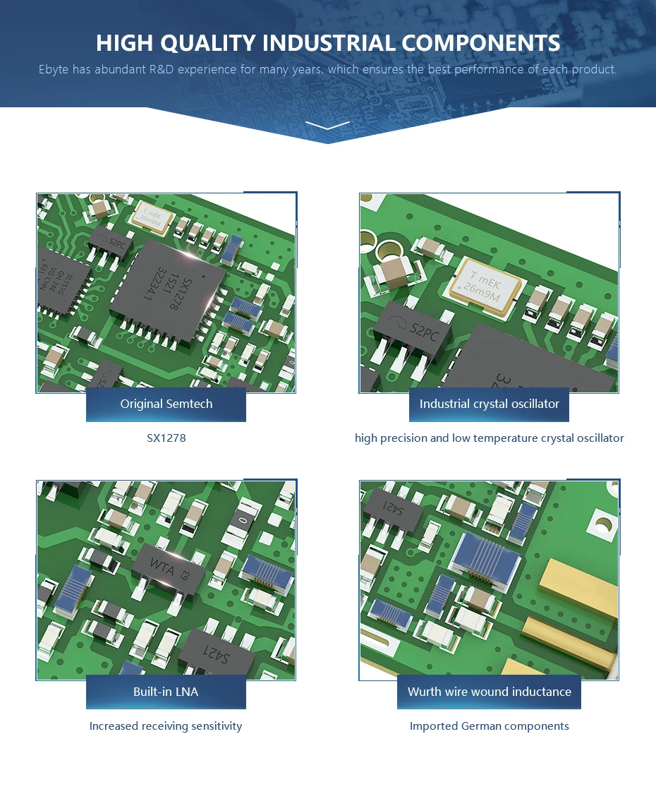 SX1278 LoRa 433 МГц 30dBm 1 Вт приемопередатчик последовательного порта E32-433T30D SMA длинный диапазон 433 мгц радиочастотный передатчик и приемник