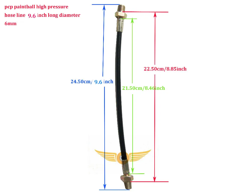 PCP охотничий Пейнтбол высокого давления шланг линия для пейнтбола воздушный наполнитель 24,5 см длинные 2 шт = 1 лот