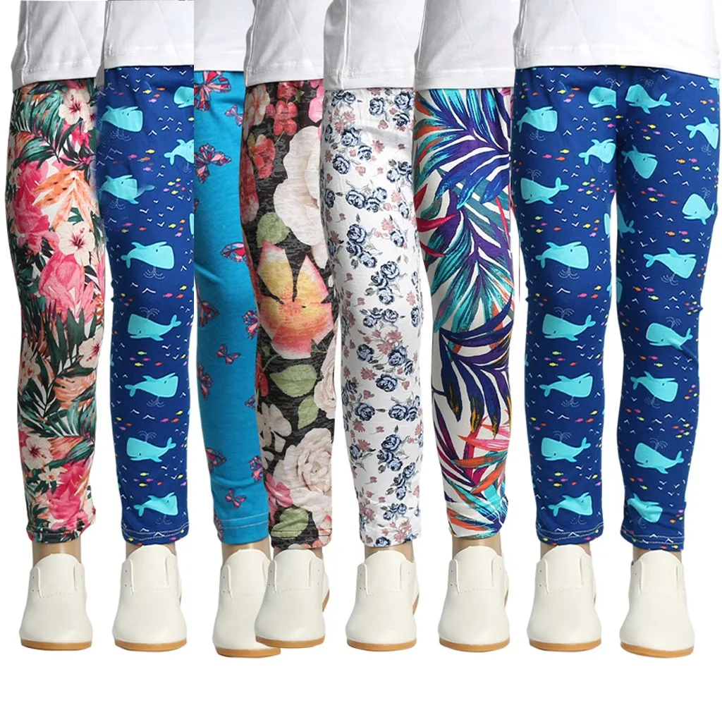 

Toddler Baby Kid Girls Boys cartoon striped plaid print wild long pants Trousers Spring Summer Baby Girl Legging Clothes