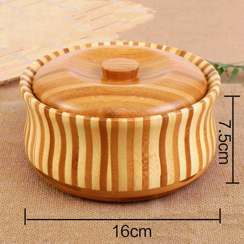 

Lekoch 2018 New Wood Soup Tureen With Lid Grain Bowl for Fruit Food Soup Salad Creative Hotel Restaurant Home Kitchen Gadgets
