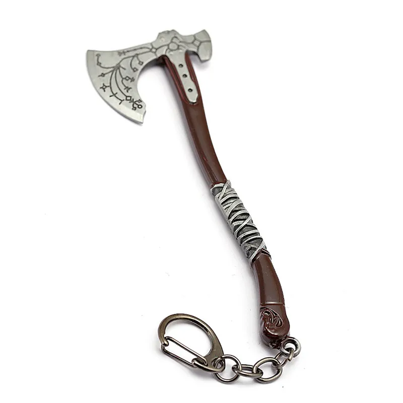 

God of War 4 Leviathan Key Chain Ice Axe Charm Pendant llaveros Car Game Jewelry Action Figure Cosplay Toys