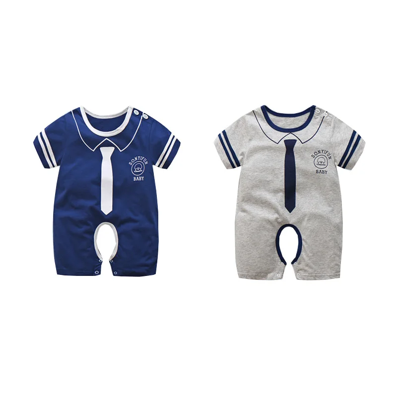 

2018 New Baby romper newborn Baby Clothes infant baby boys girls cartoon print short sleeves romper summer baby clothing