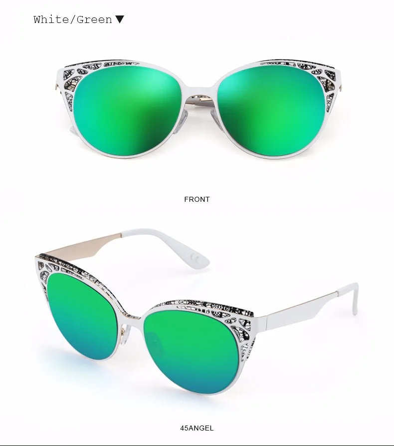 FEIDU кошачий глаз солнцезащитные очки женские брендовые дизайнерские винтажные пустая металлическая рамка высокого качества солнцезащитные очки винтажные Oculos Feminino+ коробка