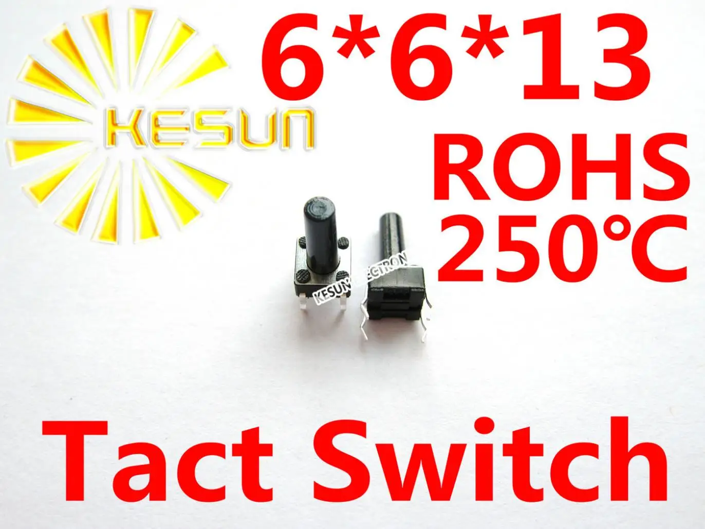 

1000PCS 6X6X13 DIP Tactile Tact Mini Push Button Switch Micro Switch Momentary ROHS Replace ALPS SKHHDUA010