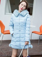 winter jacket women 2017 fashion slim long fur collar Hooded cotton-padded jacket parka female wadded outerwear winter