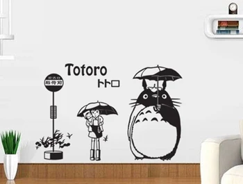 

My neighbor totoro series Hand-drawn animation totoro TV setting wall stick wall stick the station