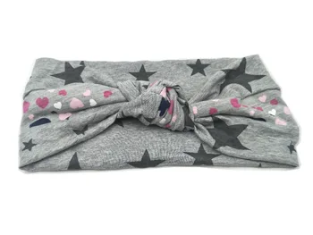 

J173190 new style fashion cotton star&peach hearts knot headband,hair accessories for women