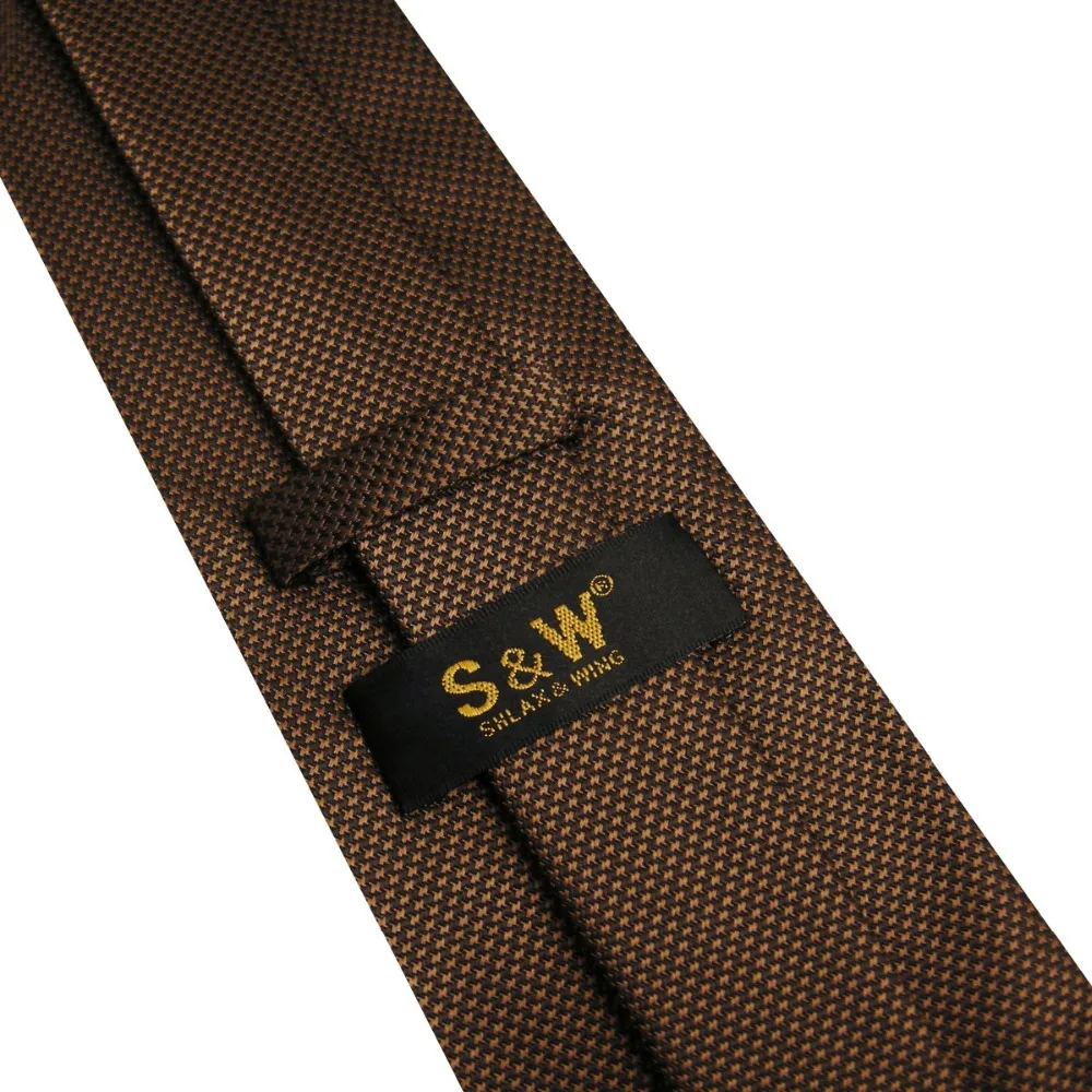 U27 коричневый ломаную клетку мужские шелковые галстуки ручной работы Свадебная мода классический шеи галстук