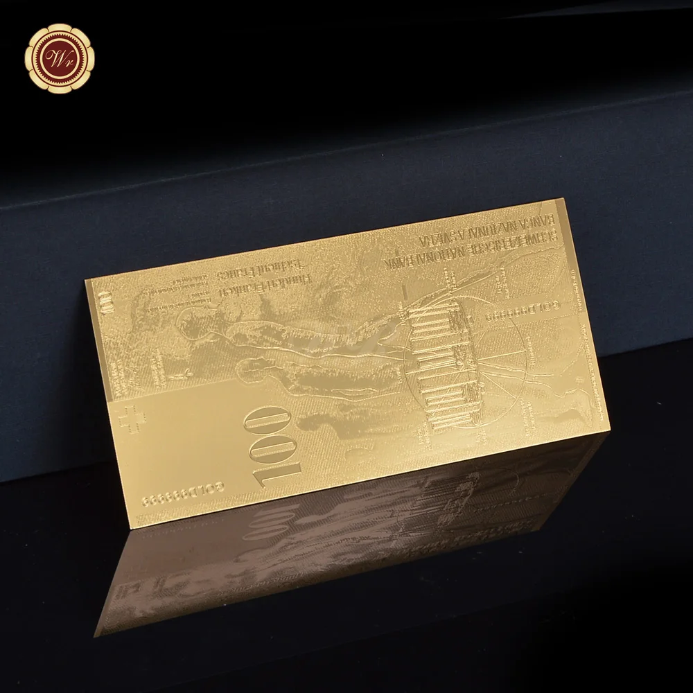 Швейцария 100 Франк. 999 Золотая фольга банкноты довольно хорошие деньги подарки