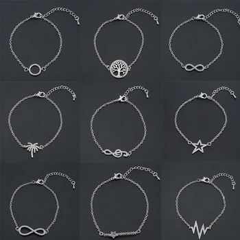 

Fashion Infinity Charm Bracelets & Bangles for Women Zirconia Snake Chain Fine Bracelet Girl Wedding Jewelry Gift