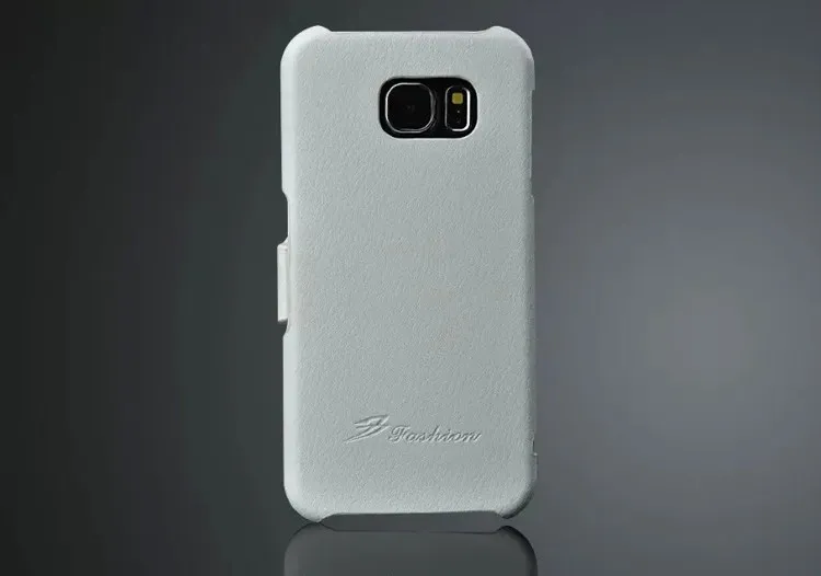 Модный чехол-книжка из натуральной кожи для samsung Galaxy S6 G9200, высокое качество, бренд, изысканная кожа с натуральным лицевым покрытием - Цвет: White