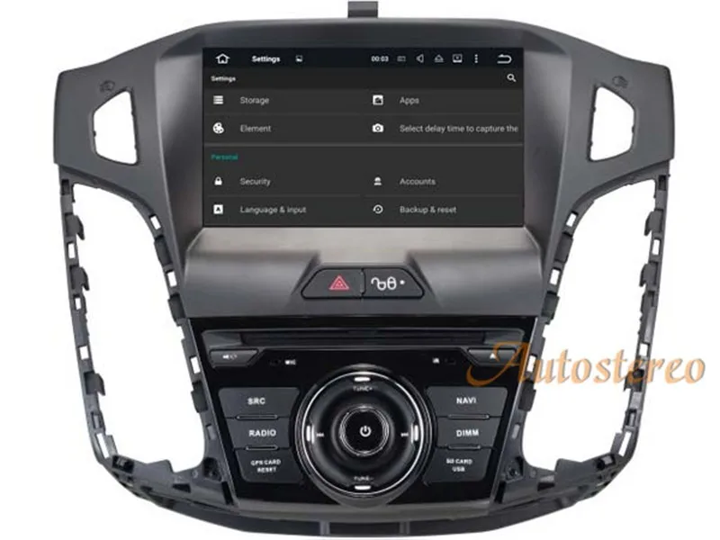 Top Android 8 Car GPS Navigation car DVD Player For Ford Focus 2012-2017 Head unit audio multimedia player radio tape recorder IPS 7