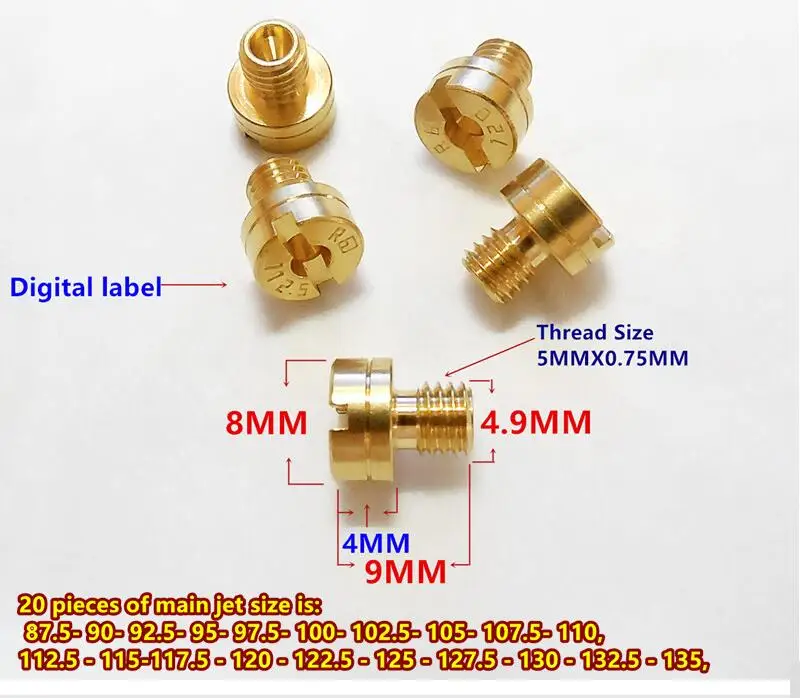 Главный струйный карбюратор Mikuni N100.604 Главная Форсунка для мотоцикла VM22/24/26 TTR FZR BS