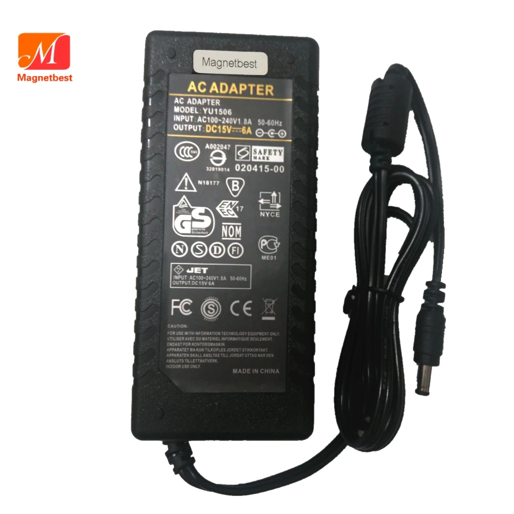 Cargador con adaptador AC DC de 15V y 6a, fuente de alimentación de 90W, interruptor para Barra Cargador con adaptador AC DC de 15V y 6a, fuente de alimentación de 90W, interruptor para Barra