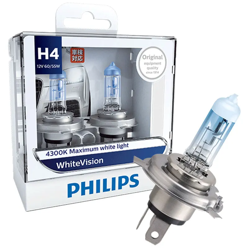 Philips H1 H3 H4 HB3 HB4 фар автомобиля лампы 55 W 12 V 4300 K белый свет авто | Автомобили и