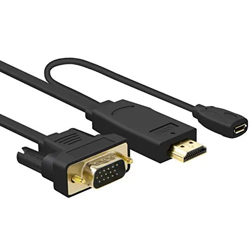 JROINDO HDMI в VGA, 6.5FT HDMI Мужской в VGA Мужской Кабель-адаптер, поддержка 1080 P, для HDTV, displayers, ноутбук Настольный компьютер