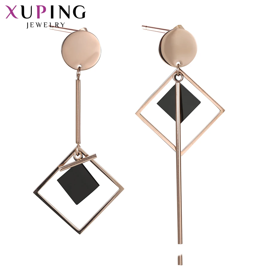 Xuping Роскошные Длинные неправильные геометрические серьги, праздничная бижутерия для женщин, вечерние, подарки ко дню Святого Валентина, S3, 2-серьги-164