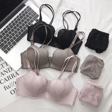 Roseheart, женский модный сексуальный комплект нижнего белья, кружевной бюстгальтер, хлопковые трусики, пуш-ап, беспроводной бюстгальтер, комплекты нижнего белья A B, роскошный соблазнительный