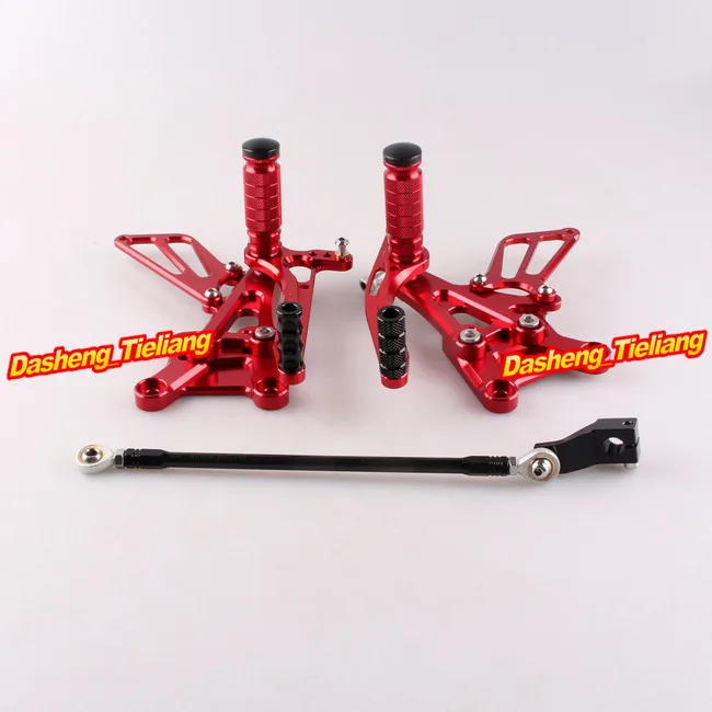 Motor bike Adjustment Rearset Foot Pegs Rest Footpegs For Honda CBR600F4i 2001 2002 2003 2004 CNC Aluminum Alloy Red | Автомобили и