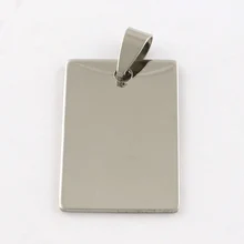 50 шт. 201 прямоугольные пустые штампованные бирки из нержавеющей стали с защелкой из нержавеющей стали цвет 30x20x1 мм отверстие: 7x3 мм