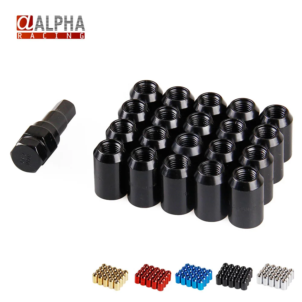 Alpha Racing MG Auto Wheel Racing Lock Tire Lug Nuts Acorn Rim Extended Open End M12*1.5/1.25
