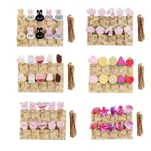 10 шт.+ 1 Веревка мультяшная деревянная скрепка для бумаги Кошачий коготь знаменитостей фото настенные скрепки декоративные скрепки для бумаги для заметок прищепки декоративные