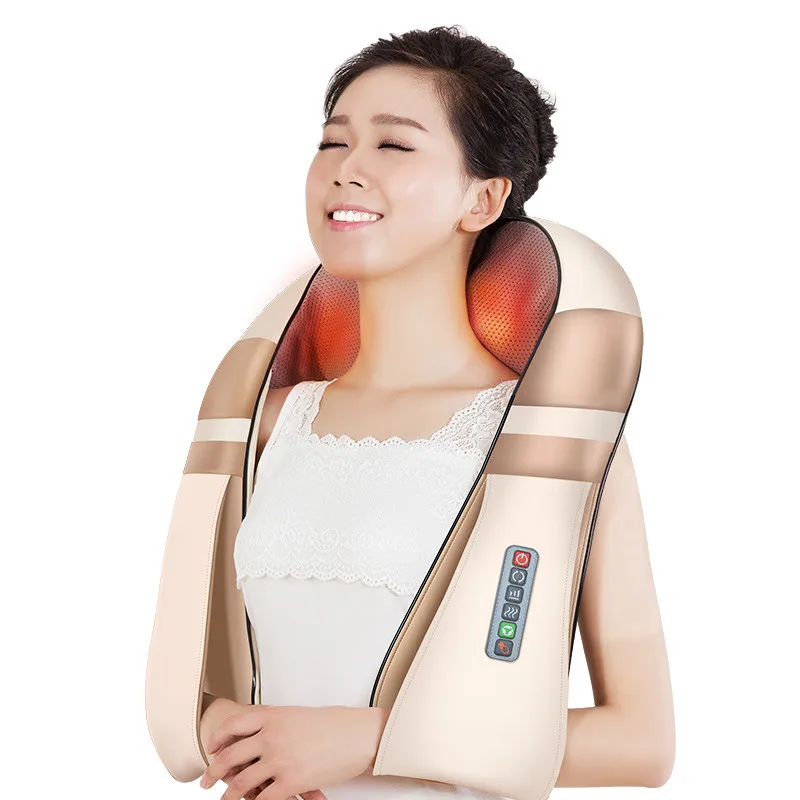 

U Shape Electrical Shiatsu Back Neck Shoulder Massager Body Spa Infrared 4D kneading Massagem Car Home Dual Use Masaje