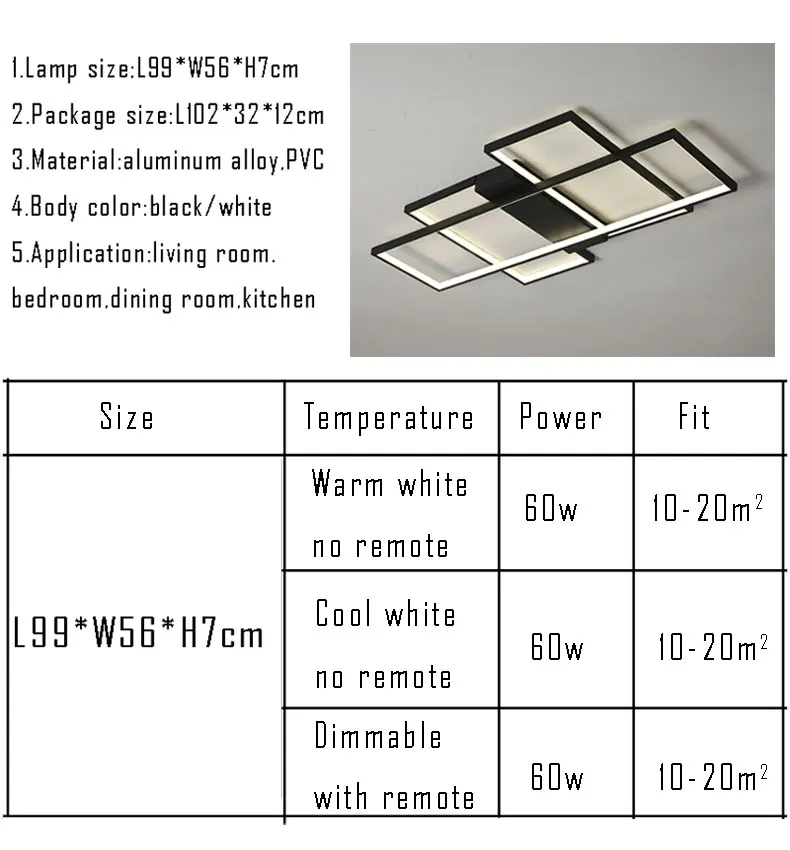 Управление приложением Алюминиевые Современные светодиодные потолочные светильники для гостиной спальни AC85-265V Белый Черный потолочный светильник светильники потолочный светильник