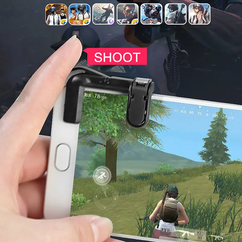 The 4th Generation Smart phone Mobile Gaming Trigger for PUBG Mobile Game Fire Button Aim Key L1R1 Shooter Controller The 4th Generation Smart phone Mobile Gaming Trigger for PUBG Mobile Game Fire Button Aim Key L1R1 Shooter Controller