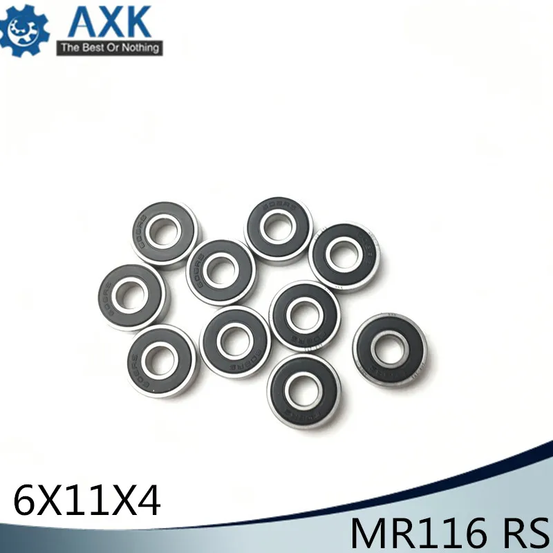 Подшипник MR116RS 10 шт. 6x11x4 мм фотоподшипники для радиоуправляемых автомобилей|Валы|
