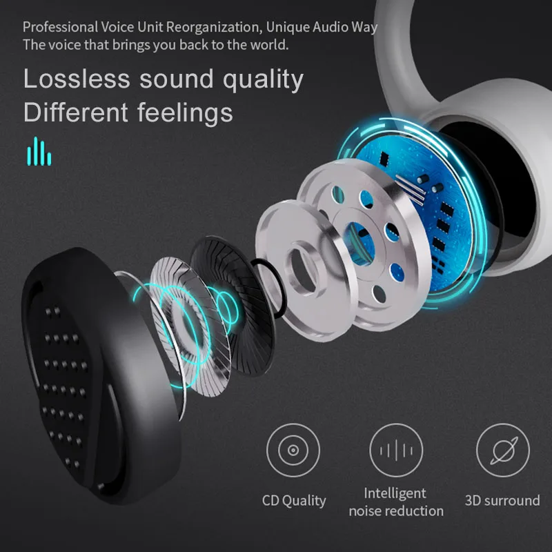 Bluetooth 5 0 Wireless Headphones Bone Conduction Earphone Outdoor Sport Headset Stereo Hifi Headset with Micr PK Z8 for xiaomi