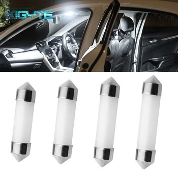 

LED Festoon Dome 31mm 36mm 39mm 41mm c5w 212-2 6418 Cold White Reading License Plate Lamp led Light Bulb Milky Cover Bulbs 12V