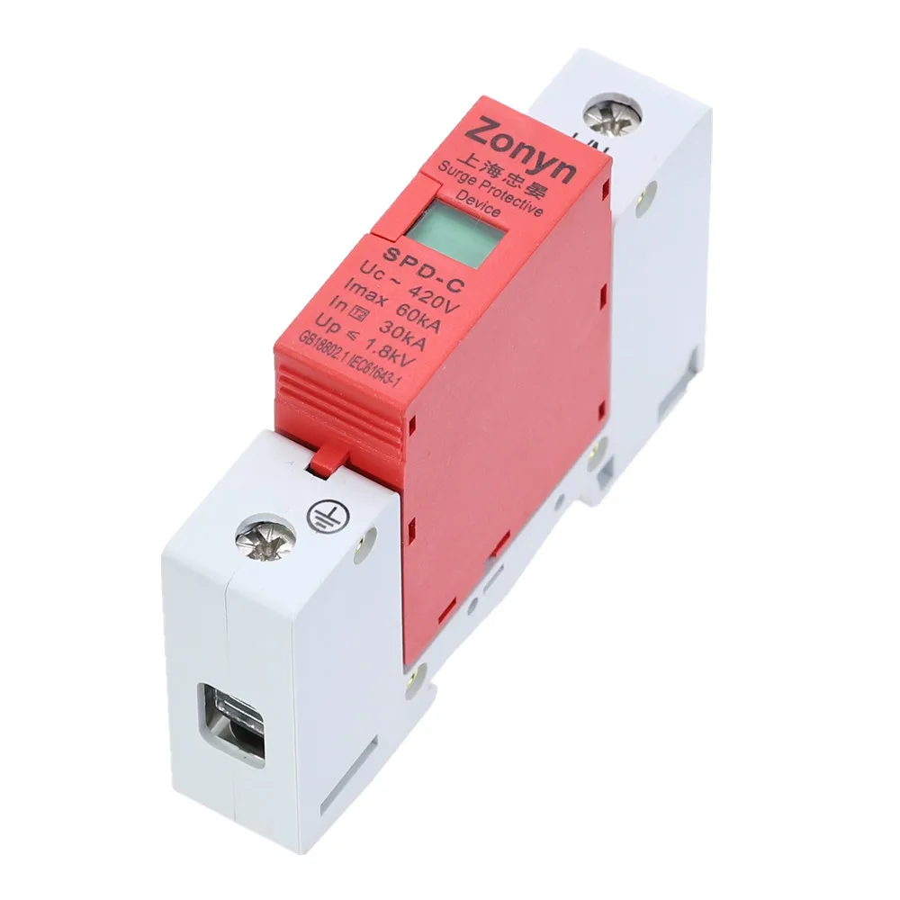 

high quality SPD 420V 30KA~60KA House Surge Protector Protective Low-voltage Arrester Device 1P