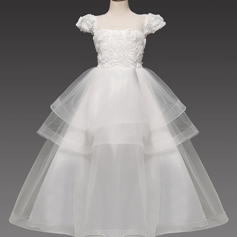 Карнавальный костюм розы платье подружки невесты Детские платья для девочек вечерние свадебное платье принцессы для девочек элегантное платье