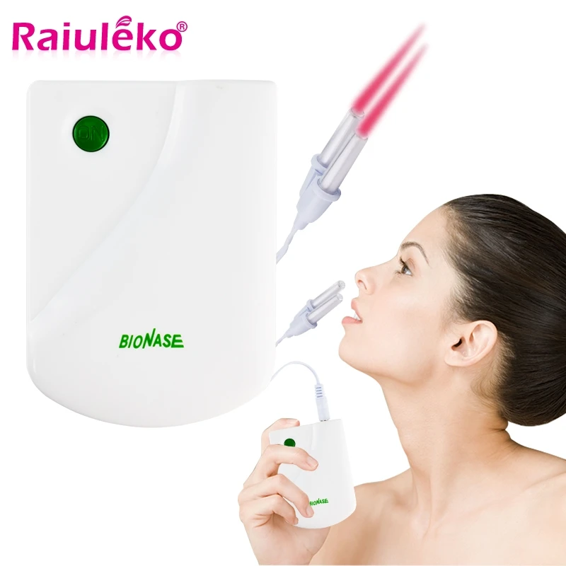 Raiulekoプロキシbionase鼻鼻炎副鼻腔炎硬化治療マッサージ花粉症低周波パルスレーザー鼻医療機 Nose Cleaning Machine Aliexpress