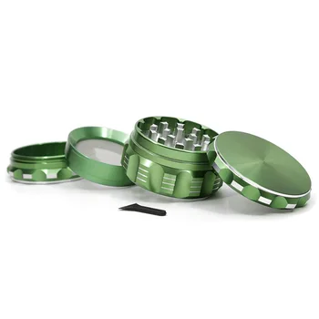 

Herb Weed Grinder Weed Diameter 63MM Height 46MM Aluminum Alloy Petal Polygonal Striped Smoke Tobacco Big Crusher Shredder