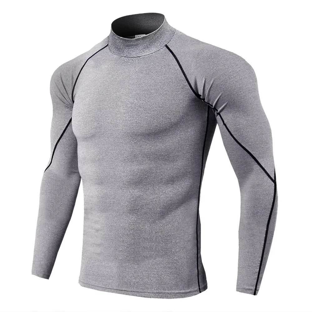

New Quick Dry Running Shirt Men Bodybuilding Sport T-shirt Long Sleeve Compression Top Gym t Shirt Men Fitness Tight Rashgard