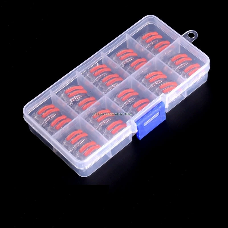 

20Pcs Wago type transparent wire connector 2 Pole Terminal Block 400V 32A