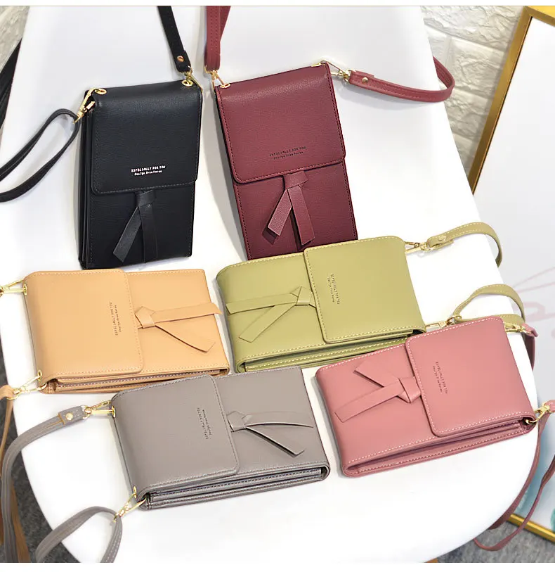 glass flip cover Women New Handbags Fashion Design Shoulder Messenger Bag Trendy Travel Wallet for iPhone 11 PRO MAX X XR XS 7 8 PLUS Crossbody phone card case