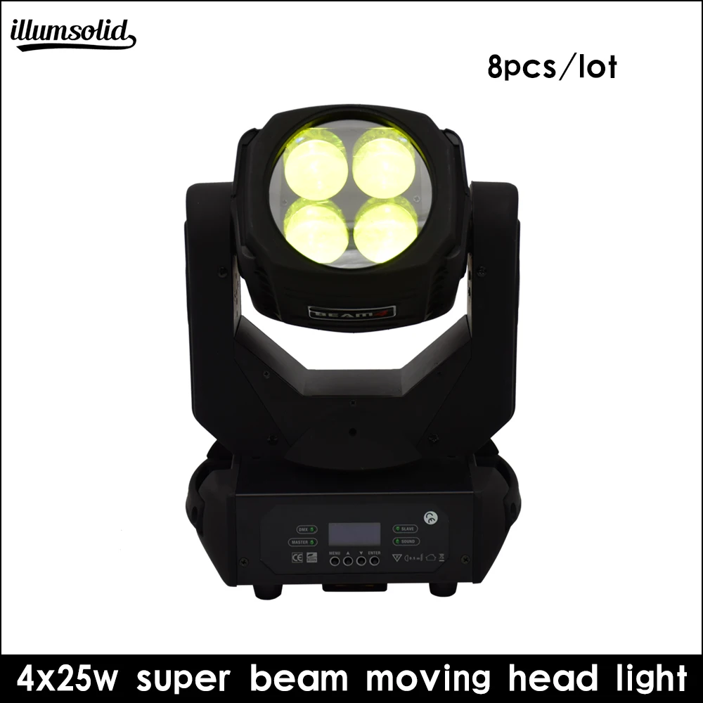 

super beam 4x25w Stage lighting effects moving head dj light for Large stage concert (8 pieces/lot)
