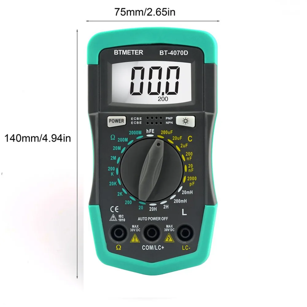 Btmeter HP4070D мини цифровой мультиметр сопротивление фарадметр транзистор