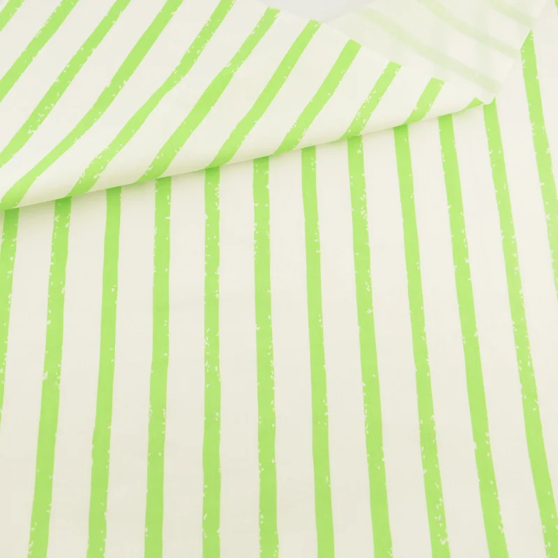 green Stripe 100 Cotton Fabric Sewing Cloth Craft children