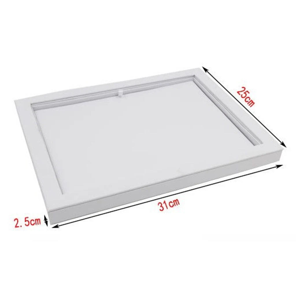 MagiDeal PU Leather Jewelry Tray for Necklace Earring Bracelet Trinkets Display Home Counter Retailer Showcase