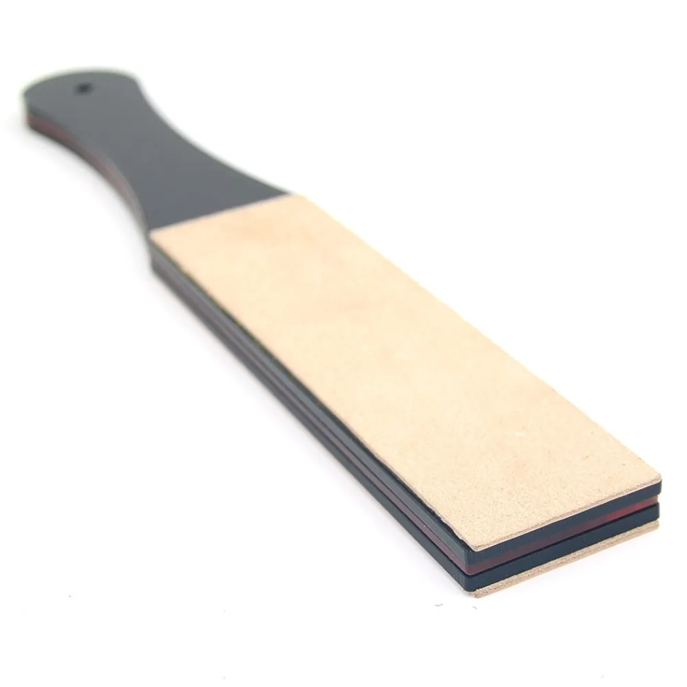 Barber Leather Sharpening Strop Men Straight Shaving Razor Knife Belt Strap Kitchen 2 Sides Sharpener DIY 2