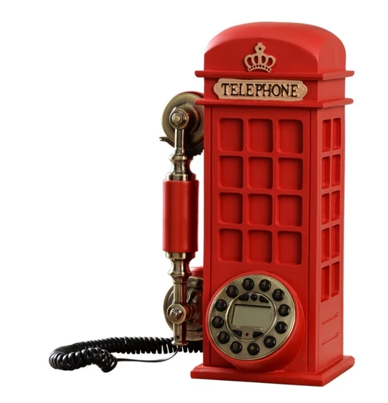 

Vintage fashion personality telephone booth wall antique phone Caller ID