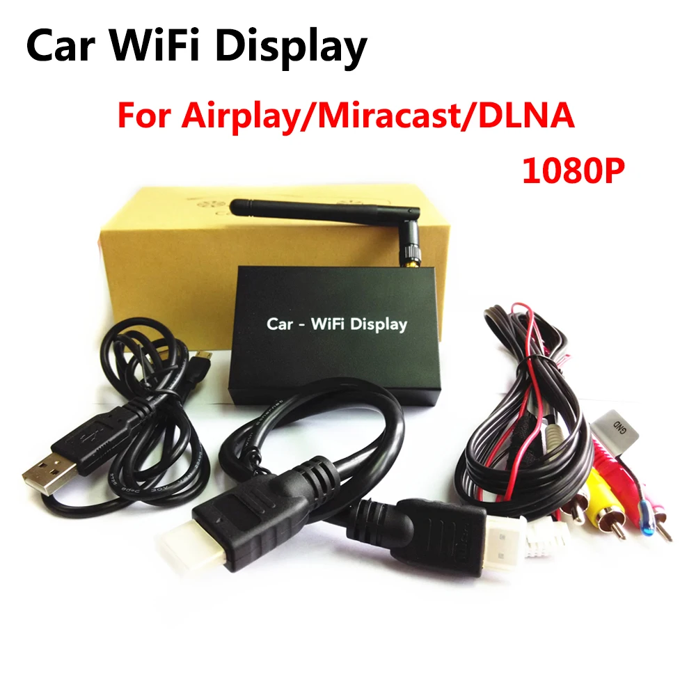 1080P HD Автомобильный WiFi Дисплей WIFI зеркальная коробка Ссылка для автомобиля и дома