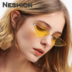 Европейский акриловый треугольник, модные женские солнцезащитные очки в стиле ретро с кошачьими глазами, сексуальные очки Oculos Feminino с