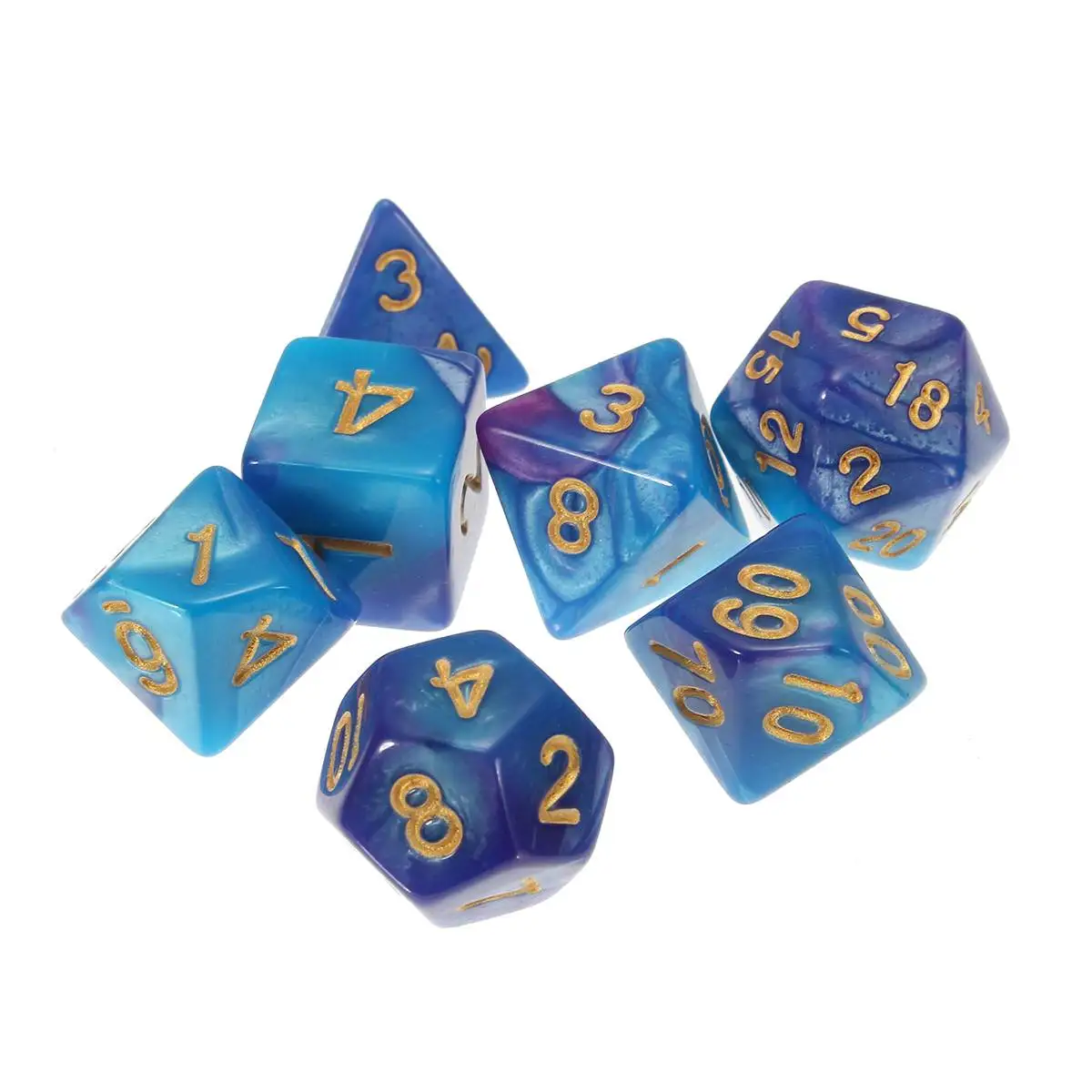 42 шт многогранные кости набор D20 D12 D10 D8 D6 D4 аксессуары для настольной игры+ 6 мешков для DND RPG MTG ролевые Настольная игра