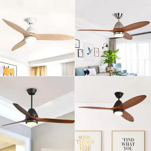3 Blades Wood Ceiling Fan Light Led 18w 52 Large Ceiling