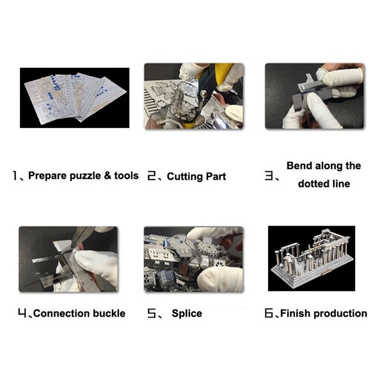 2019 Новый микромир храм Афина модель DIY лазерная резка головоломки модель здания 3D металлические головоломки игрушки для взрослых подарки